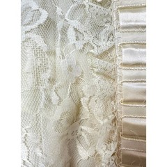 VTG 50s Odette Barsa Peignoir Set Ivory Lace Robe Nightgown Bridal M/L NWOT