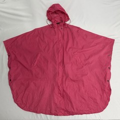 Vintage ✅ 80s 90s Eddie Bauer Rain Poncho Womens OSFA Hot Pink Hooded Nylon Cape