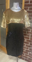 Vintage Stenay Silk Sequin Dress 1980s dynasty￼ Party Cocktail Size 4