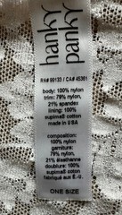 Vtg Hanky Panky Blush Lace Thong Bikini Panties O/S