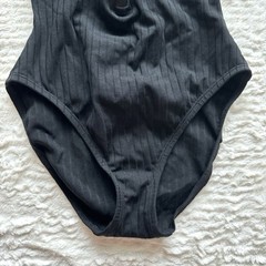 90’s Vintage Speedo Front Zip One Piece Swimsuit Size 10 Black Blue Colorblock