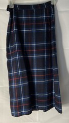 Vintage Plaid Wool Skirt by Pendleton Blue Red Black White 22 IN Waist