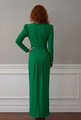 Carolina Herrera Green Silk Maxi Fits Size 6-8 Rare Vintage Formal