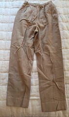 60s Carol Brent Womens Trousers Capris Pants vintage 60’s high waist Tan 24”