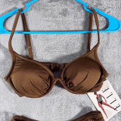Vintage NWT ELLE 2-Piece Bikini Underwire Top High Cut Bottom Size 8 Made in USA