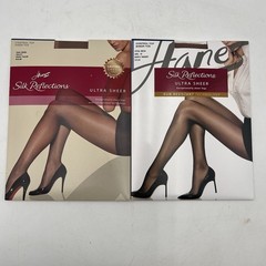 Hanes Silk Reflections Ultra Sheer Control Top Sheer Toe Pantyhose EF Barely The