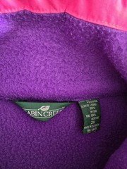 Vintage 1980s 1990s Purple Plus Size Fleece Jacket. 2XL Womens.