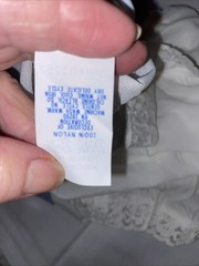 NWT Vintage Dixie Belle Size 12 100% Nylon Granny Panties White Lace Detail