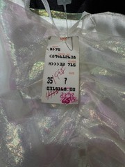 Roberta 90s Y2K Fairy Iridescent‎ Organza Gown NWT Prom Formal White Wedding 7/8