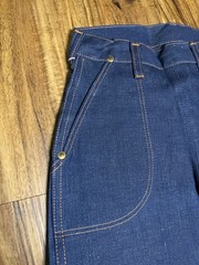 VTG NOS 60s BLUE BELL Girls Denim Sanforized Side Zip Jeanies Sz 8 Indigo Blue