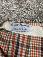 Vintage Bobbie Brooks KoraTron Pants Womans M Plaid Flat Front USA Preppy 70s