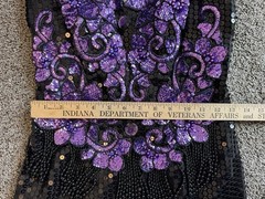 Vintage Alyce Designs Black Purple Sequin Prom/Formal Dress – Size 6 (Small)