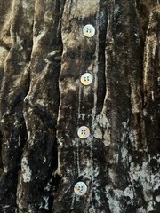 Vtg 1990s Crushed Black Velvet GOTH Long Dress W Mother Of Pearl Buttons 13/14