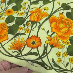 Vintage Alfred Shaheen Yellow Floral Butterfly Maxi Dress 50s 70s Hawaii 12