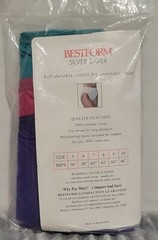 NOS Vtg 3 Pack Best Form Silver Saver Color 100% Cotton Brief Panties Sz 10 46″