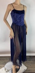 Vintage Victoria’s Secret Blue Nightgown Corset Whimsigoth Fairy Small-Med 90s