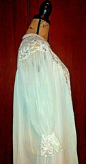 Vintage Eyeful by the Flaums Ornate Sheer Nylon Lace Robe 1950’s