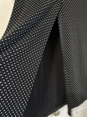 Vintage Dressbarn Maxi Skirt & Shirt Set Women’s Black & White Polka Dot Medium