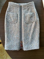 Moschino Couture Gray Tweed Wool Skirt US 6- NWT