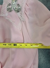 Vintage 80s Taurus Nites Petites Size 8 Pink Dress Beads 80s Party Costume