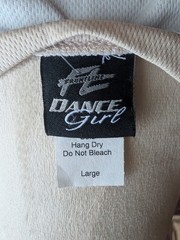 VTG* Y2K Frontline Dance Girl Tank Top-‘NY Groove Tee’- Light Grey/Beige-Sz M/L