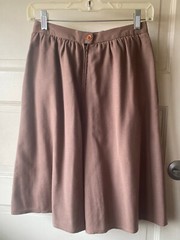 Vintage 70’s PATTY WOODARD Skort Coulottes Gauchos Brown Wool Size 7 / 8