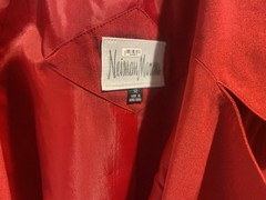 Vintage Neiman Marcus Red Long Trench