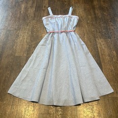 Vintage Tabby Of California Blue And Red Chambray Style Dress Size 10
