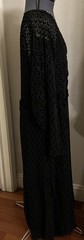 Turn of Century 1920’s BLack Afternoon DRESS Geometric details, lace, jewels.