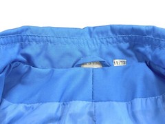 Vintage 70s Blue Belted Button-Up Lightweight Polyester Jacket Size 14