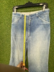 Vintage Wrangler Bell Bottom Jeans Womens 31×34 70s Flare Low Rise Light Wash