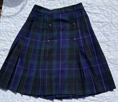 Vintage Multicolor Plaid 100% Wool Pleated Mini Skirt Sz 6 Tartan Schoolgirl USA
