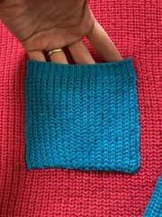 Vtg 80s 90s Streetwear Womens L Color Block Chunky Knit Sweater Glam Barbie Pink