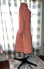 VTG Homemade Jacket Deep Apricot Color With Lining. With A Button Up A Line Cut.