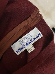Vintage 70s 80s Knit Bazaar Ribbed Jumpsuit M (17×57.5)