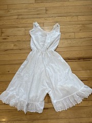 RARE Antique 1900 Women Eyelet Lace Camisole One Piece Bloomers Jumpsuit Romper