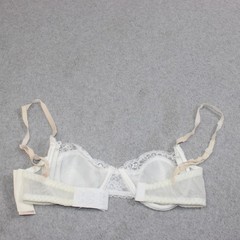 Vintage Olga Bra 32B Women White Lace Ruffle Sheer 90s Underwire Sexy NEW USA