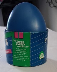 NWT Vintage 1980s L’eggs Control Top Sheer Energy Suntan Size B Plastic Egg