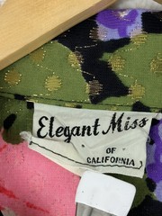 Vintage Elegant Miss Of California 1970s Floral Button Up Shirt Dress