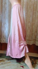 VTG 90s Newport News Iridescent Pink Skirt, Gathered Front Fish Tail Back Sm