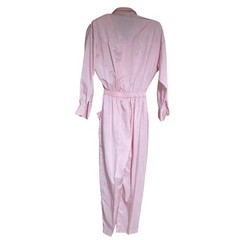Joan Walters Vintage Pink Jumpsuit Petite Size 6P Button Front Elastic Waist EUC