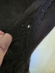 Vintage Vanity Fair Black Satin Lace Slip Dress Nightgown Size 36 / 24″ 42