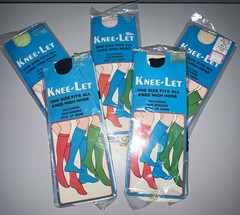Vtg Lot/5 Knee-Let Woolworth Wolco Knee Hi’s Nylon Stockings 8.5-11 Colors NOS
