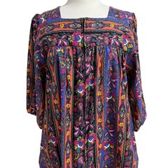 VTG 80s 100% Cotton Midi Caftan Size Medium