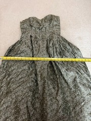 VNTG 1950s Strapless Brocade Party Dress Prom Homecoming Formal Cupcake Gown S