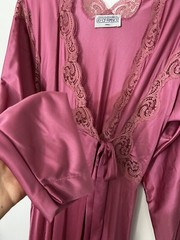 Vintage Lily Of France Pink Nylon Maxi Nightgown Size S Made In USA