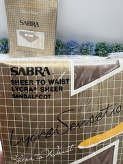 2 Vtg Sabra Lycra Sensation Sheer To Waist Pantyhose Taupe Size B 125-160 Lbs