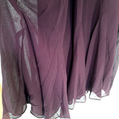 Vintage R&M RIchard Beaded Sheer Maxi Dress Sz 14 Burgundy Whimsigoth Dark Fairy