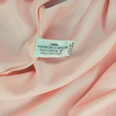 Vintage Komar Peach Pink Lace Trim Nightgown Antron III Nylon Sleepwear Small