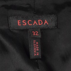 XS 1990s Escada Black Pencil Skirt Draped Detail Wear to Work Separates 90s VTG